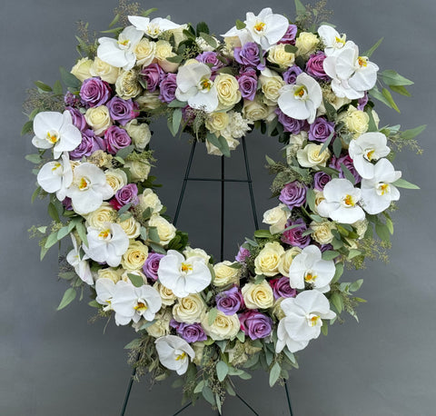#115 Lavender & White Floral Heart