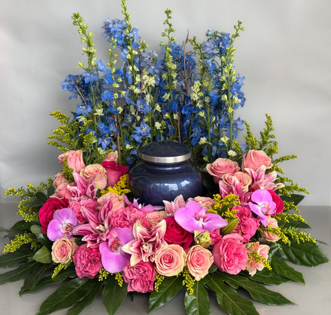 #91s Garden Serenity Urn Wreath