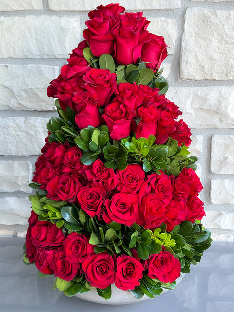 Mamma Mia Red Rose Topiary