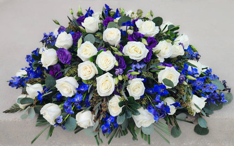 #175 Tranquil Tribute Half Casket Spray