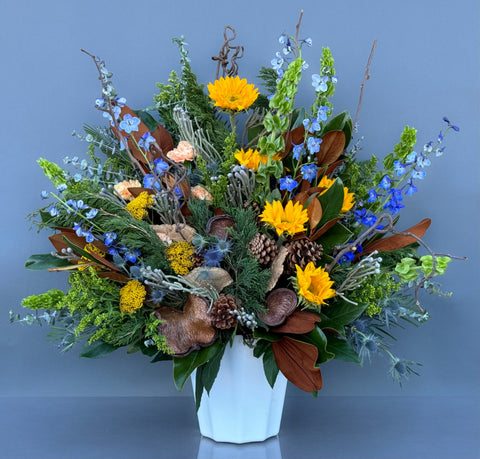 #136 Meadow Memories Floor Basket