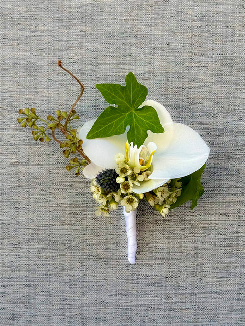 Orchid and Ivy Corsage and/or Boutonniere – Fresh Flowers