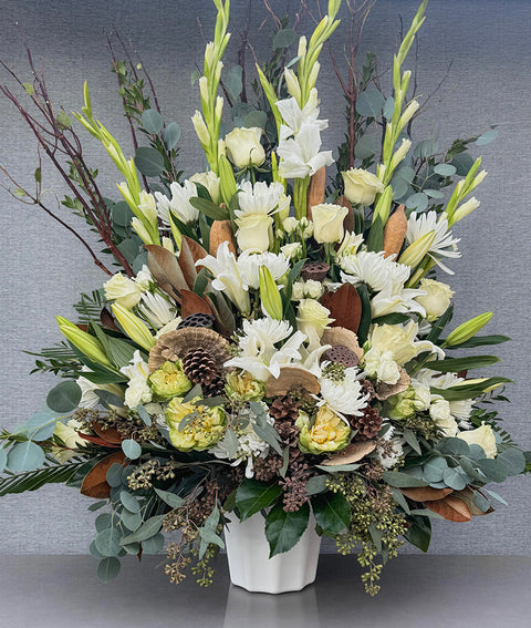 #234 Whispering Woods Tribute Standing Floor Basket