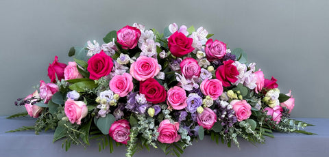 #105 Eternal Bloom Half Casket Spray