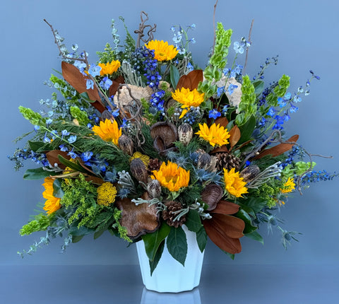 #136 Meadow Memories Floor Basket