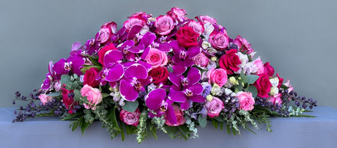 #105 Eternal Bloom Half Casket Spray