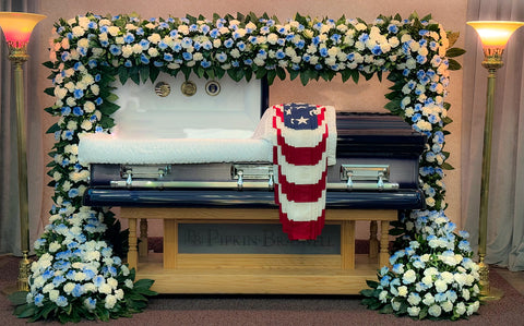 Patriotic Remembrance Carnation Arch