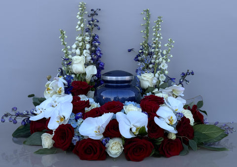 #81 Patriotic Honor Memorial Urn Wreath