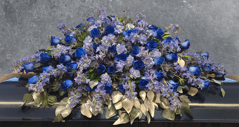 #236 Midnight Reverence Casket Spray