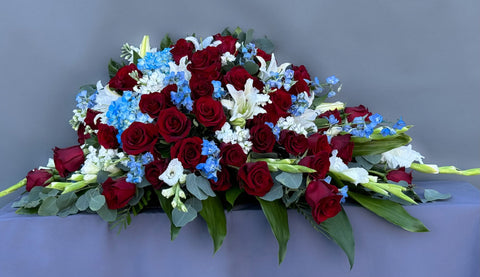 #106 Patriotic Honor Half Casket Spray