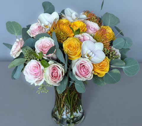 #154 Sunset Glow Vase Arrangement