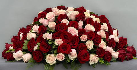 #100 Everlasting Love Half Casket Spray