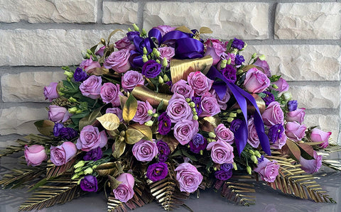 #208 Royal Remembrance Half Casket Spray