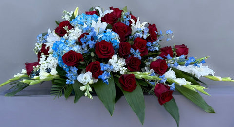 #106 Patriotic Honor Half Casket Spray