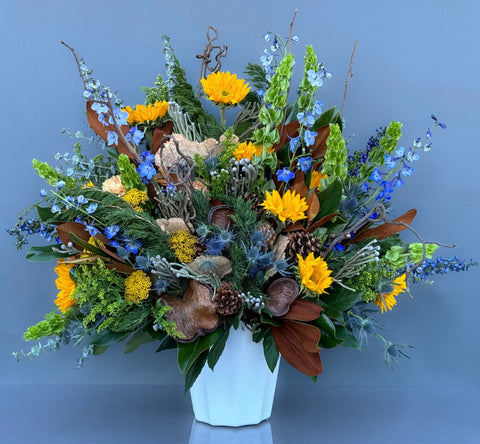 #136 Meadow Memories Floor Basket