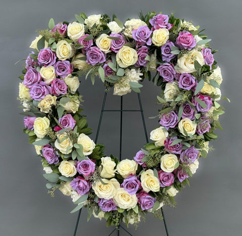 #115 Lavender & White Floral Heart