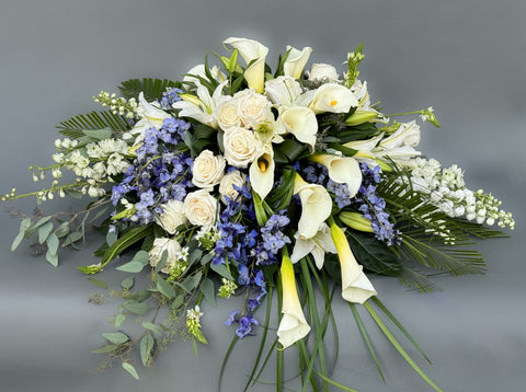 #98 Timeless Serenity Half Casket Spray