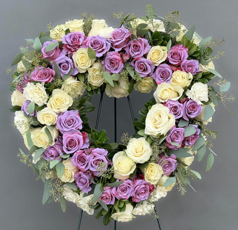 #115 Lavender & White Floral Heart
