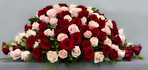 #100 Everlasting Love Half Casket Spray