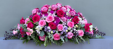 #105 Eternal Bloom Half Casket Spray