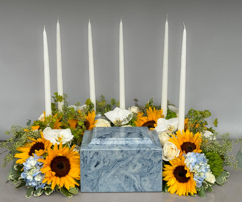 #91d Radiant Tribute Custom Urn Wreath