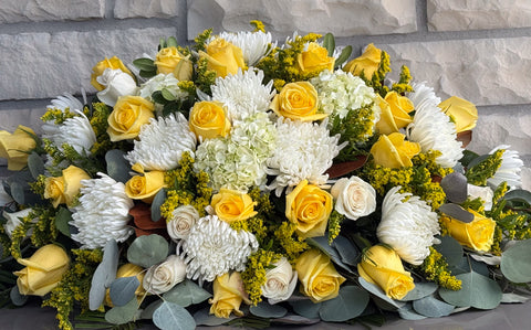 #205 Golden Grace Half Casket Cover