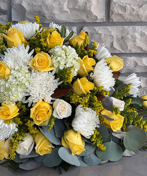 #205 Golden Grace Half Casket Cover