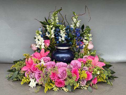 #91s Garden Serenity Urn Wreath