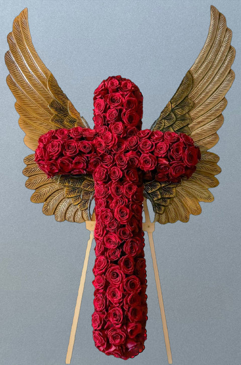 #179Heavenly Cross with Wings