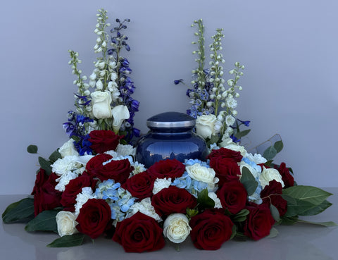 #81 Patriotic Honor Memorial Urn Wreath