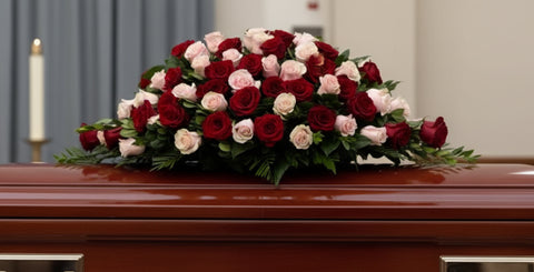 #100 Everlasting Love Half Casket Spray