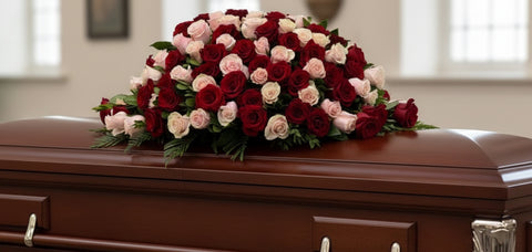 #100 Everlasting Love Half Casket Spray