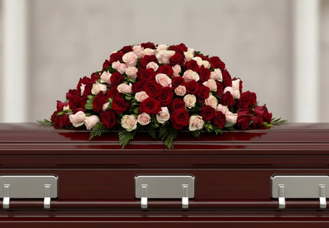 #100 Everlasting Love Half Casket Spray