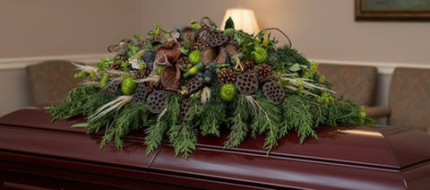 #110 Natural Tranquility Full Casket Spray