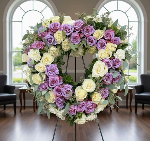 #115 Lavender & White Floral Heart