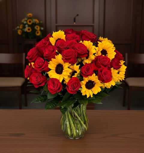 #141 Golden Glow Vase Arrangement