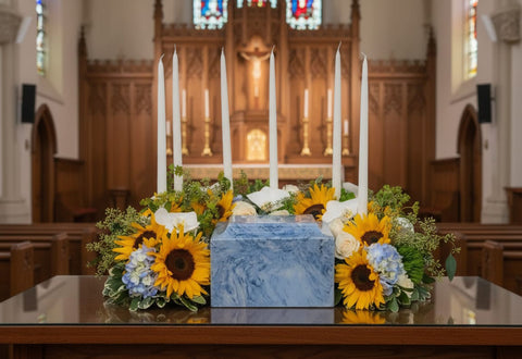 #91d Radiant Tribute Custom Urn Wreath