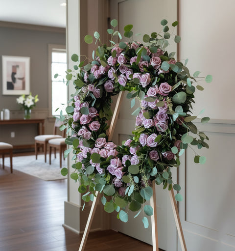 #160 Lavender Grace Rose Wreath
