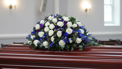 #175 Tranquil Tribute Half Casket Spray