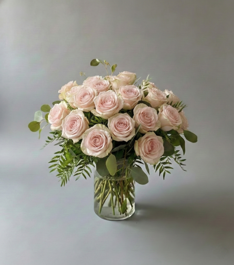 European Style Perfect Pink Rose Dozen