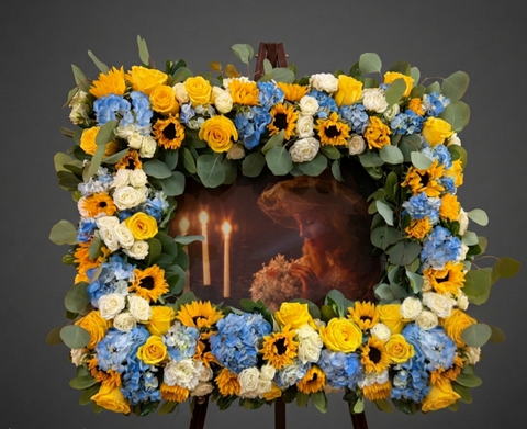 #425 The Radiant Remembrance Portrait Wreath