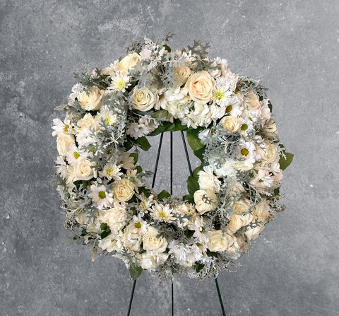 #221 Timeless Grace White Wreath