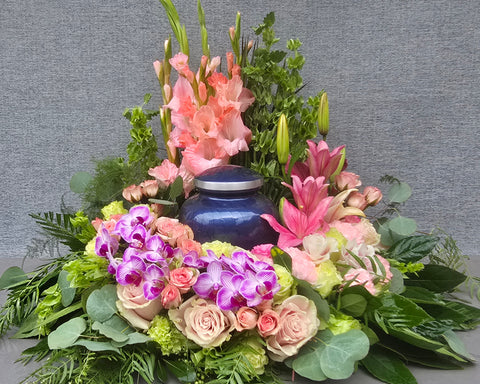 #260 Radiant Orchid & Lily Urn Surround