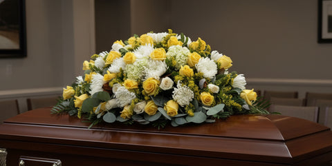 #205 Golden Grace Half Casket Cover