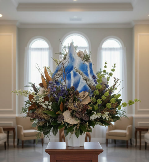 #215 Mountain Meadow Standing Floor Basket