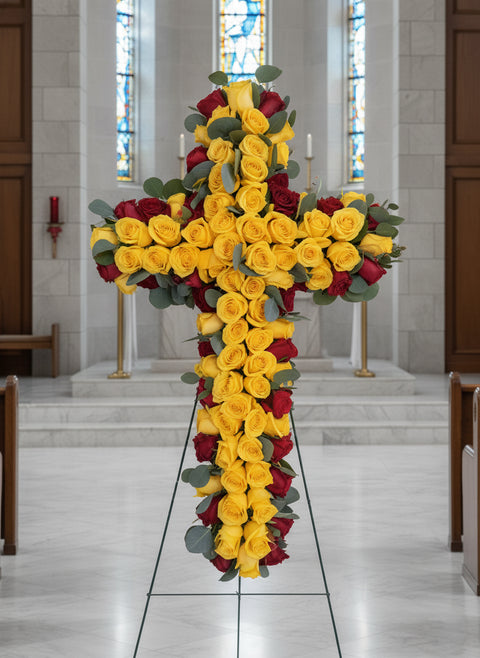 #219 Radiant Remembrance Rose Cross