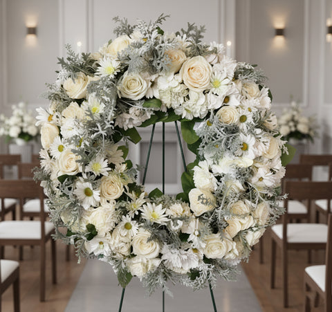 #221 Timeless Grace White Wreath