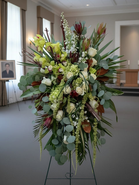 #224 Evergreen Elegance Standing Spray