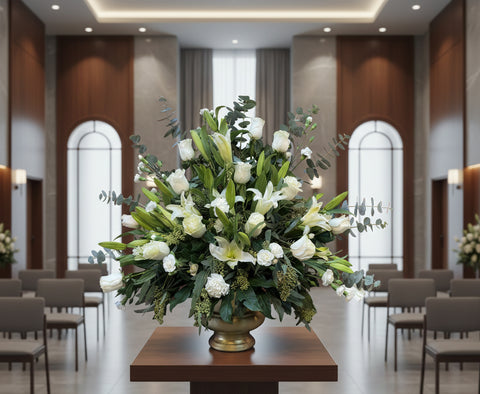 #225 Graceful Serenity Floor Basket