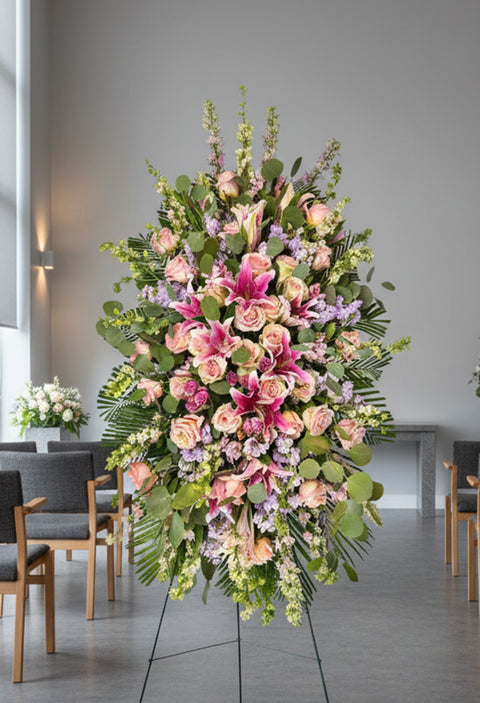 #228 Elegant Pastel Standing Spray